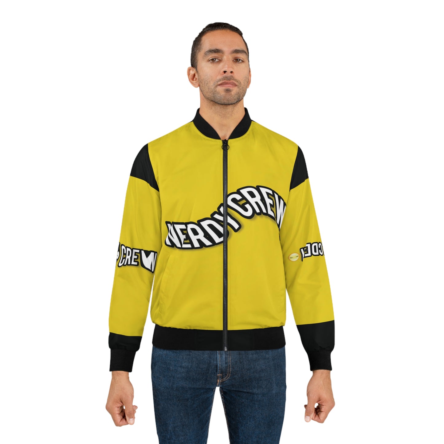 Nerdy Crew 76s Men's Bomber Jacket (AOP)