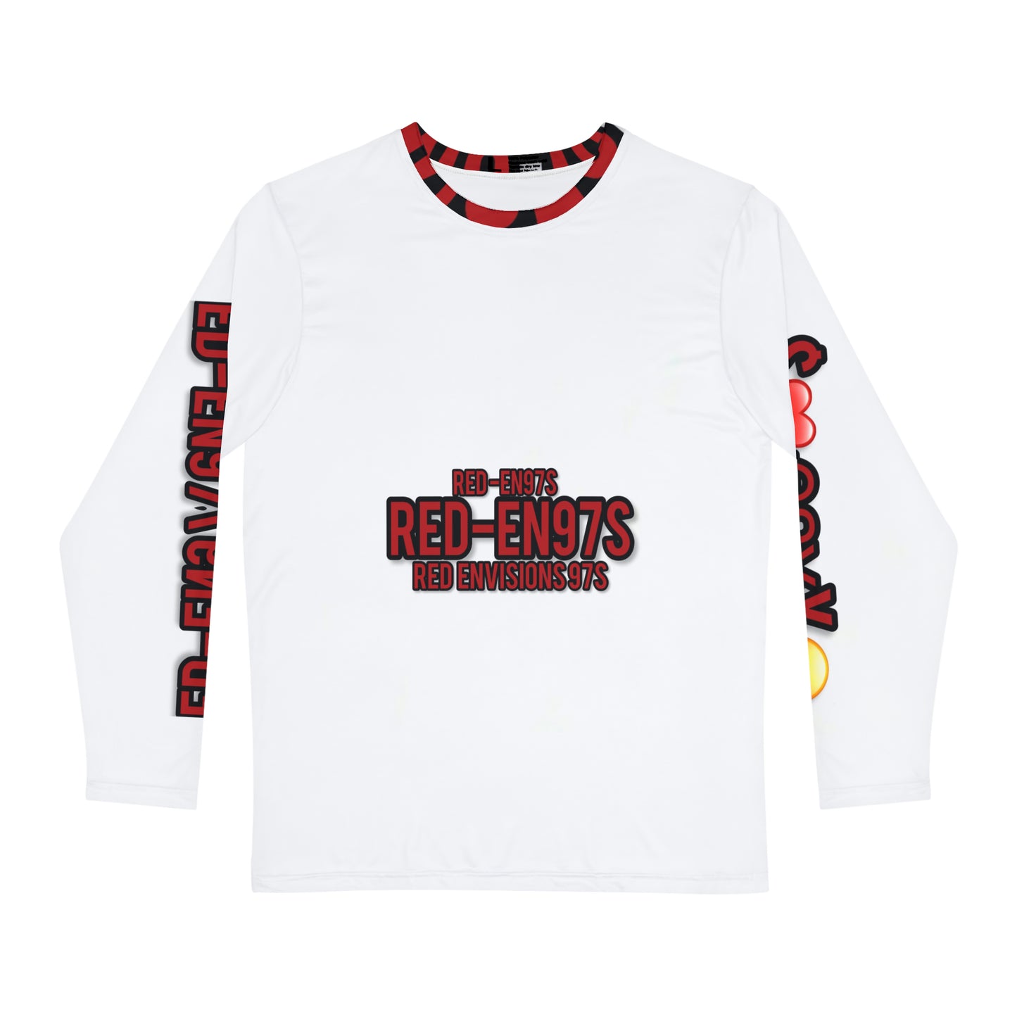 Red/ White EN97s Men's Long Sleeve Shirt (AOP)