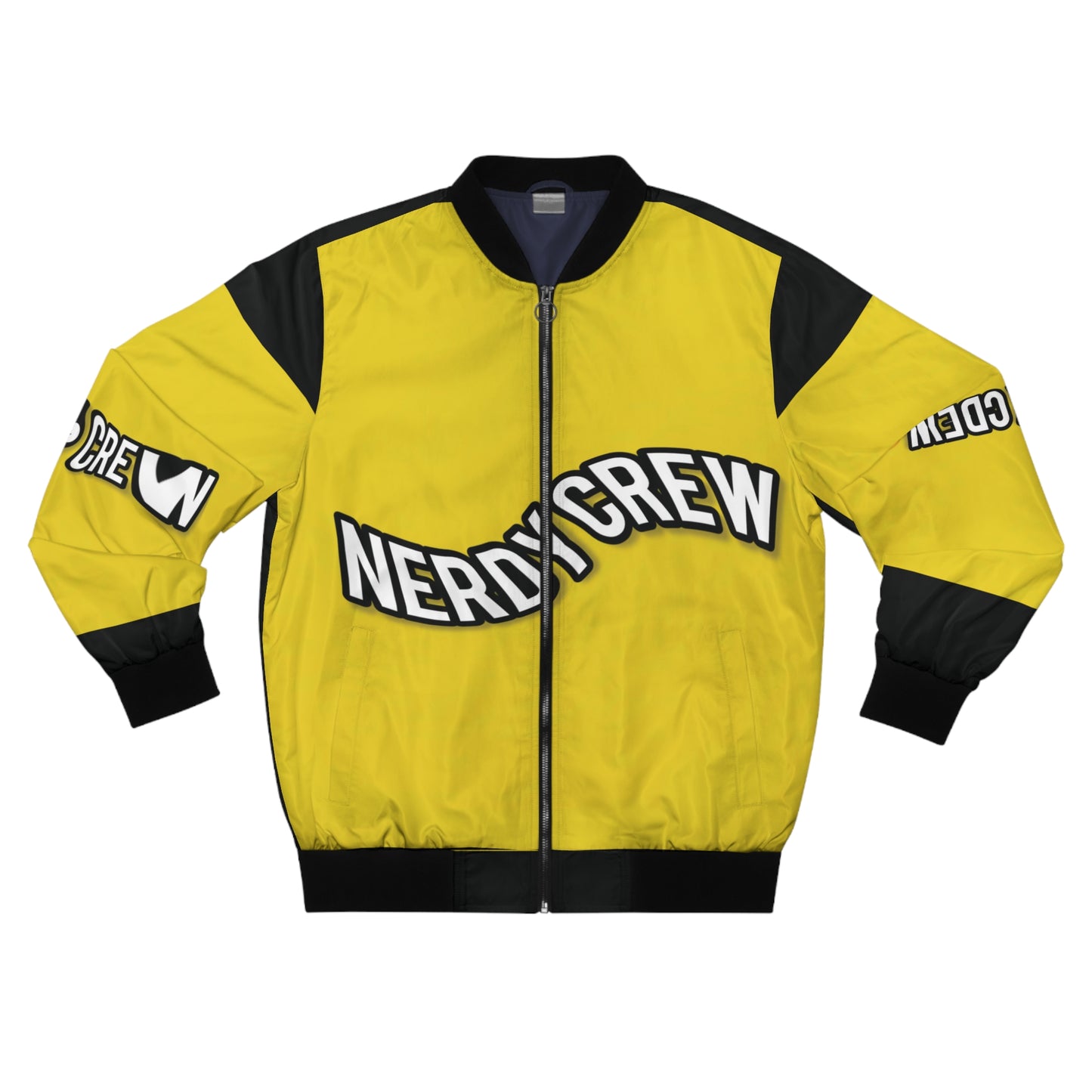 Nerdy Crew 76s Men's Bomber Jacket (AOP)