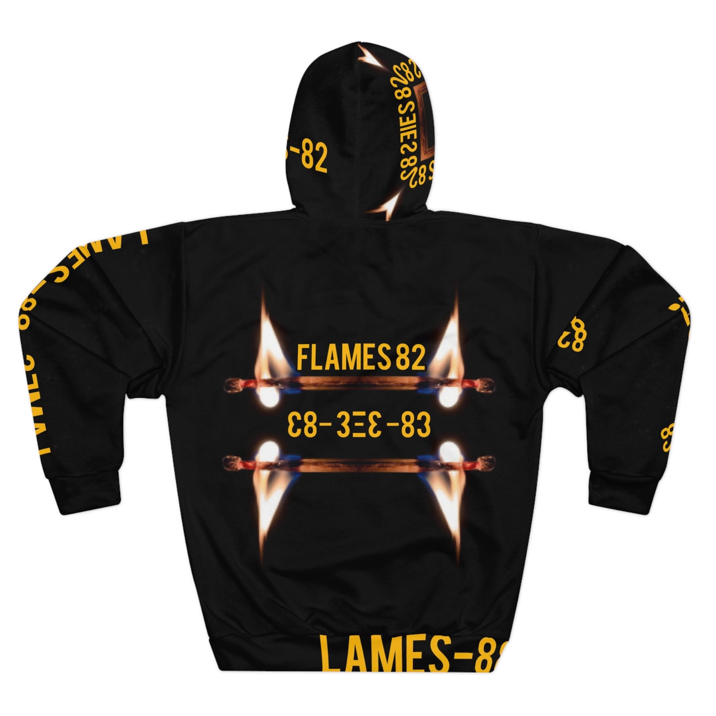 Flames 82 Unisex Pullover Hoodie (AOP)