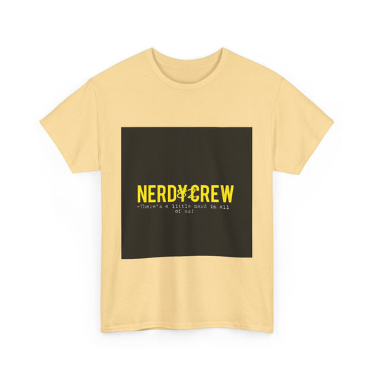 1$1a Nerdy Crew 82 Official (Major-T)Unisex Heavy Cotton Tee