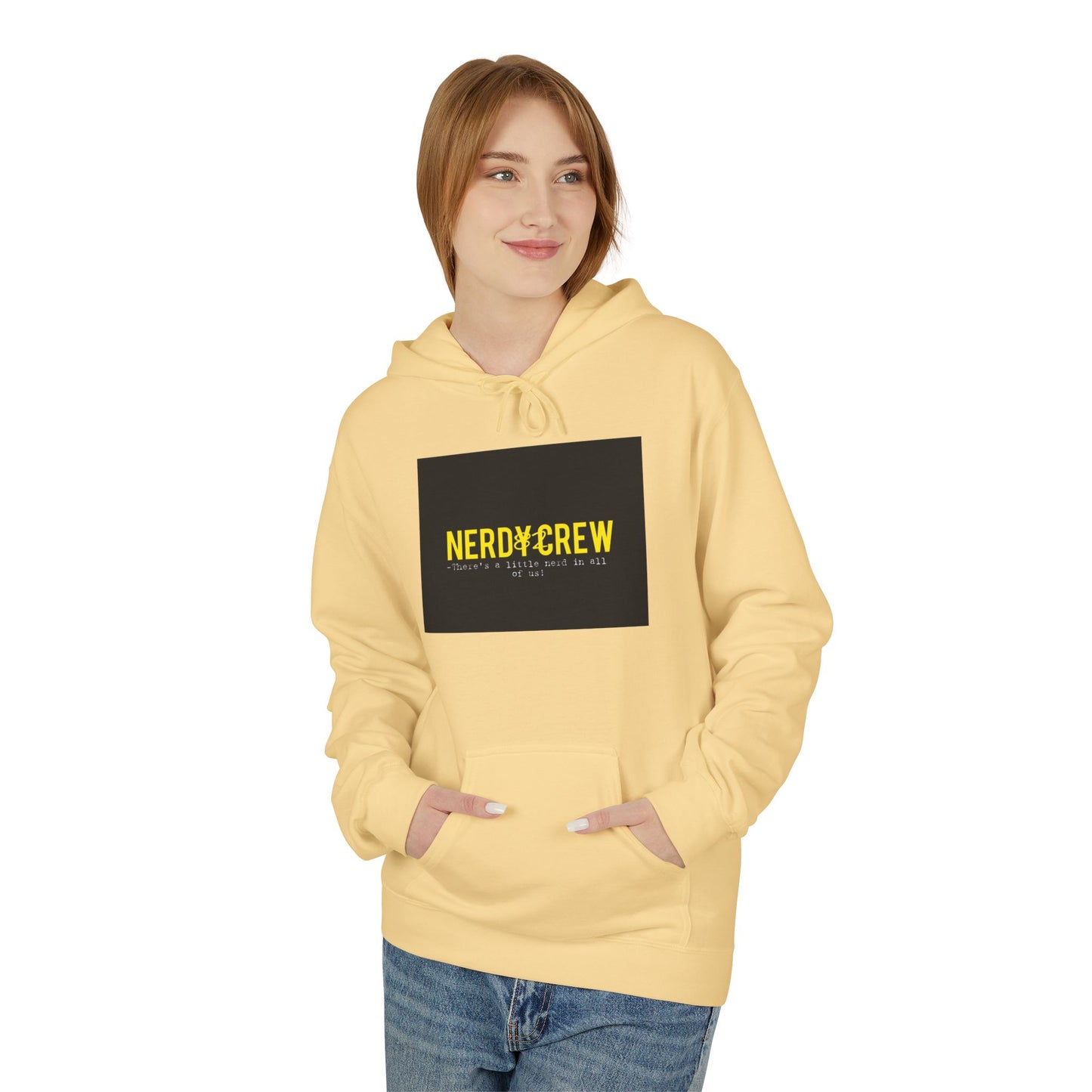 1$a2 Nerdy Crew 82s Yellow Haze Fleece Hoodie