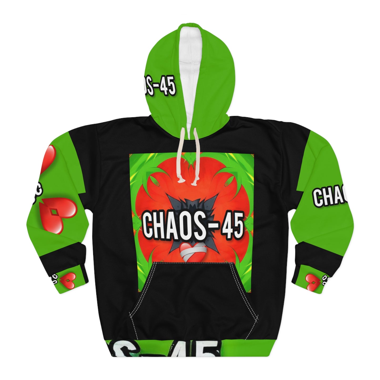 1A-Chaos Love ❤️ Unisex Pullover Hoodie (AOP)