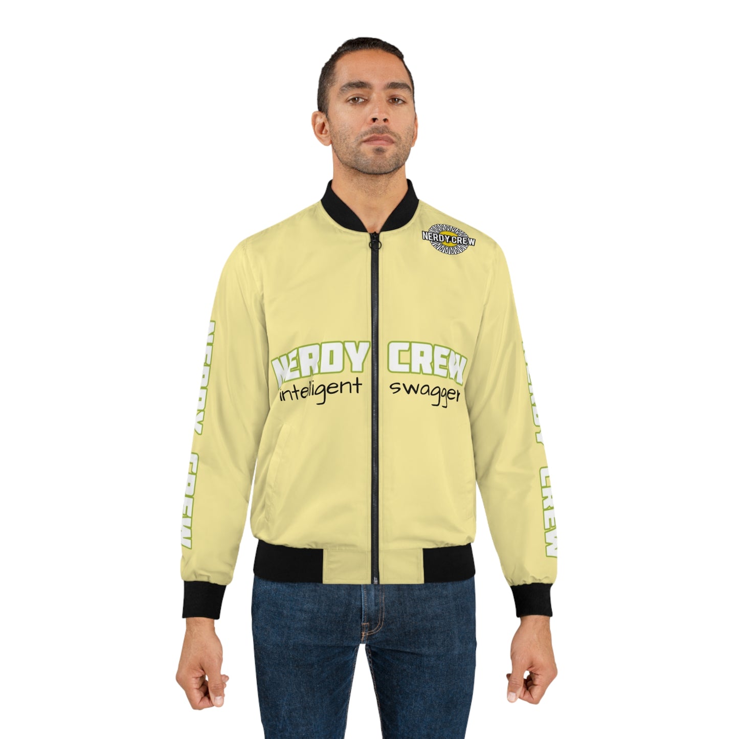 (“Nerdy Supreme”) 6 Men's Bomber Jacket (AOP)